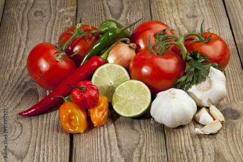 a set of spices and herbs