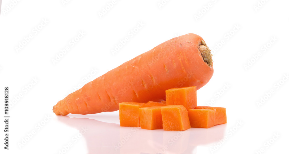 fresh carrots isolated on white background fresh carrots isolated on white background