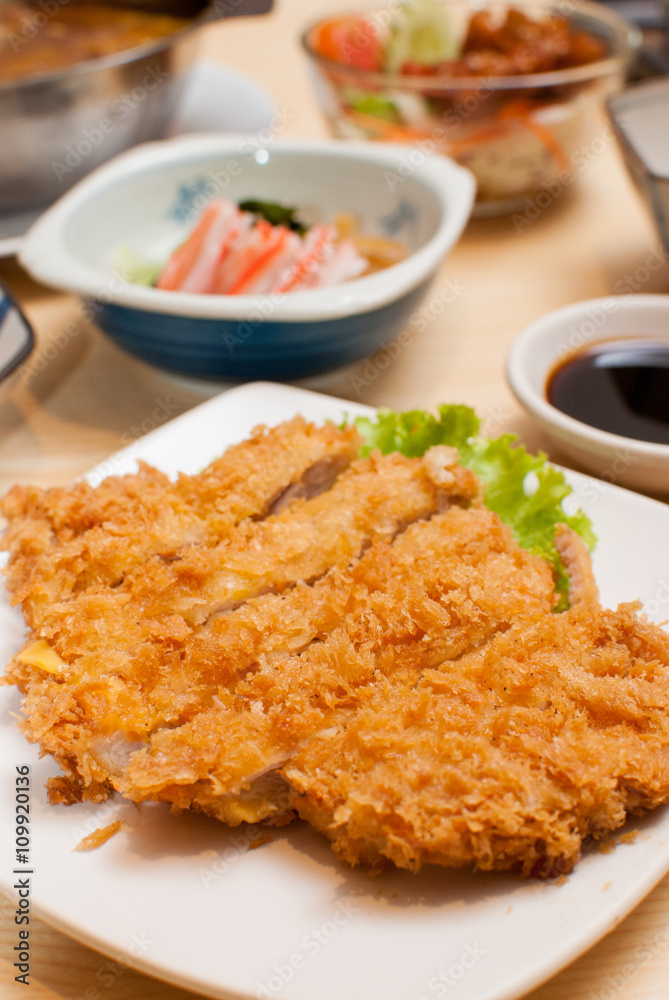 Tonkatsu deep fried pork Japanese food Tonkatsu deep fried pork Japanese food