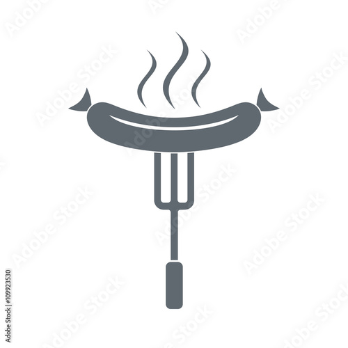 The barbecue icon. Flat Vector illustration 