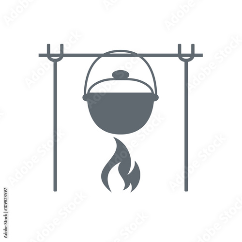 The barbecue icon. Flat Vector illustration 