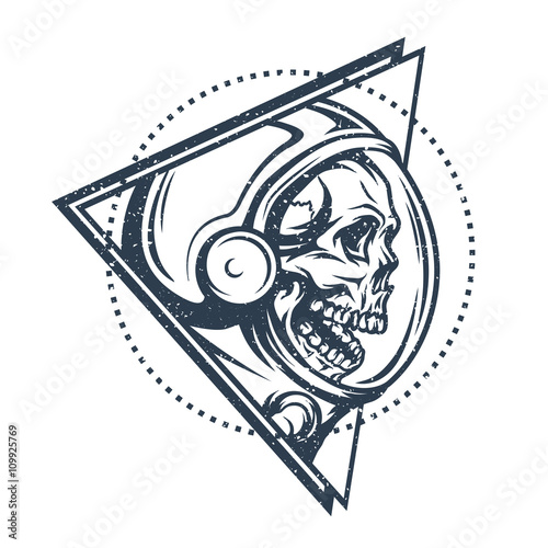 Dead astronaut in spacesuit.