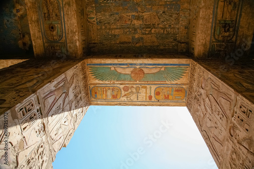 Egyptian paintings in ceiling photo