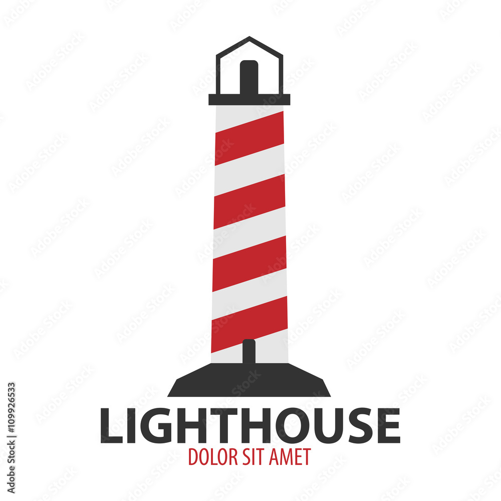 Lighthouse sea logo vector Lighthouse sea logo vector