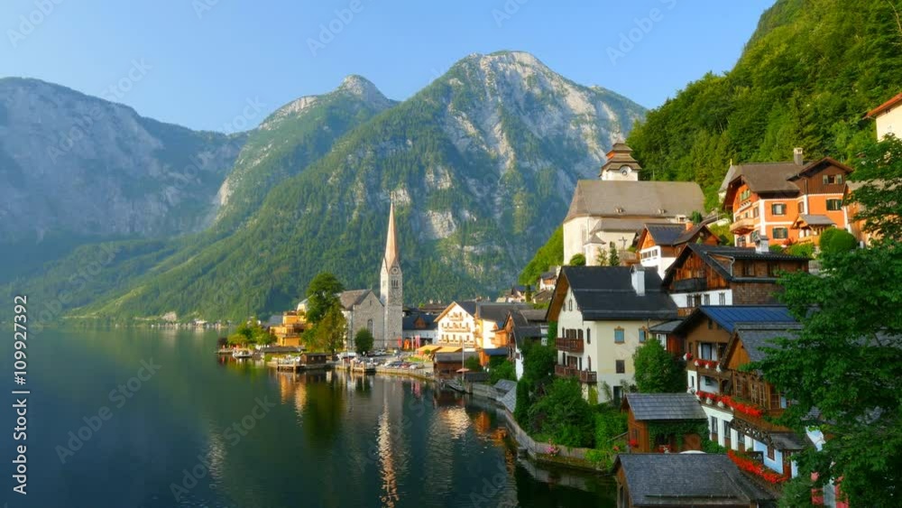 Morning shot of Hallstatt - beauty of Alps. Austria Morning shot of Hallstatt - beauty of Alps. Austria