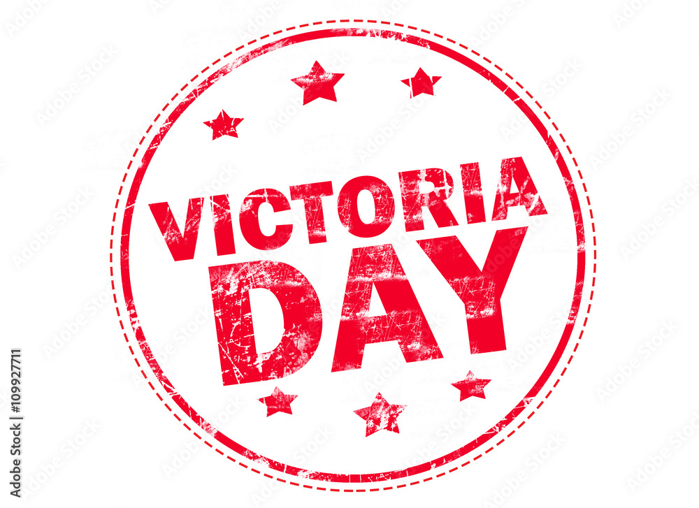 Victoria day on red grunge rubber stamp Victoria day on red grunge rubber stamp