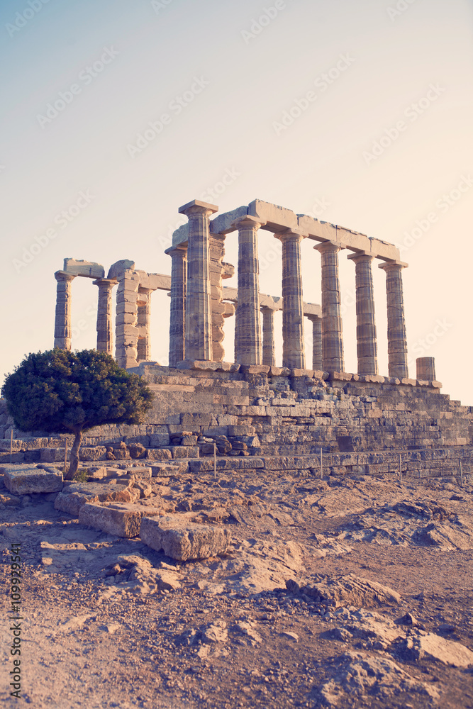 Obraz premium temple of poseidon , sounio athens greece