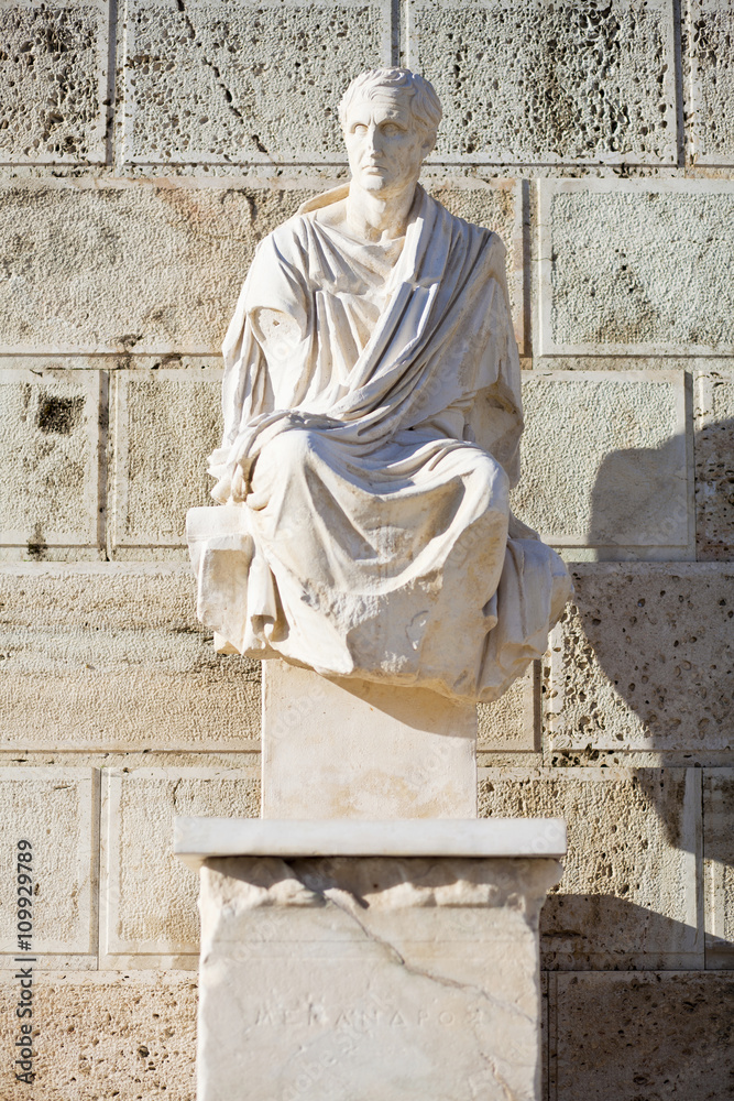 Menander statue at athens