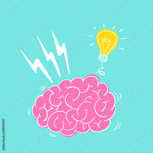 Brain storming vector illustration.