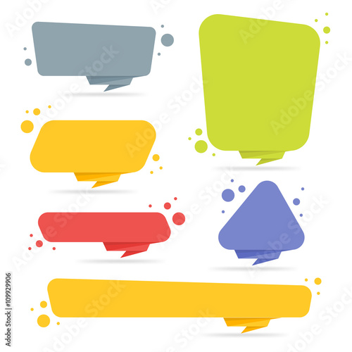 Origami style sticker and banner tamplate. 