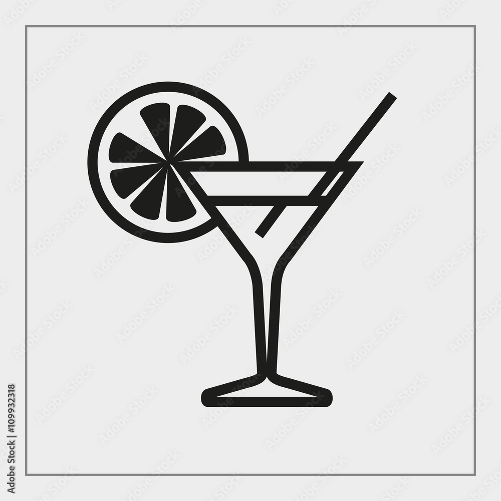 Martini Icon Simple Vector Illustration Martini Icon Simple Vector Illustration