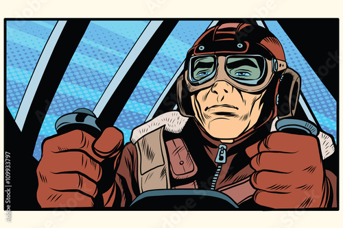 retro military Aviator pilot