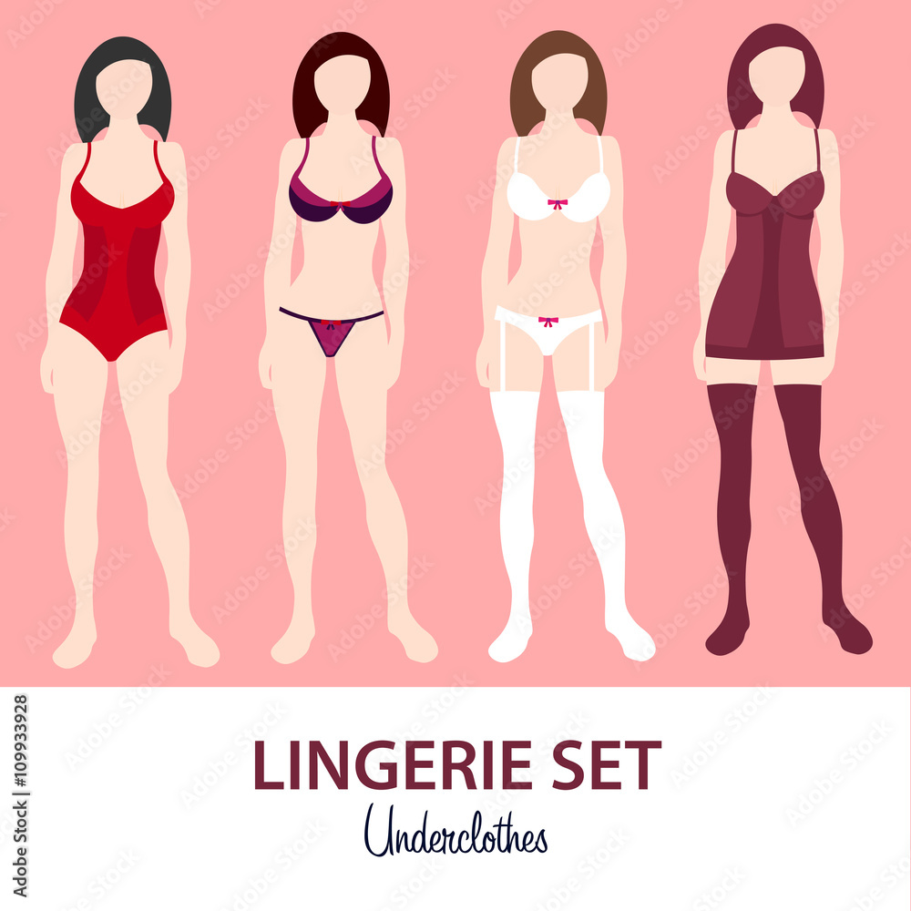 Fashion lingerie set. Underclothes. Girl in lingerie Fashion lingerie set. Underclothes. Girl in lingerie