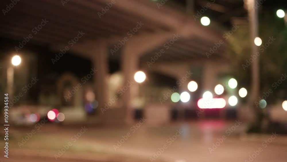 Overpass and cars. Cityscape from ground at night slow motion. Vintage sepia color Overpass and cars. Cityscape from ground at night slow motion. Vintage sepia color