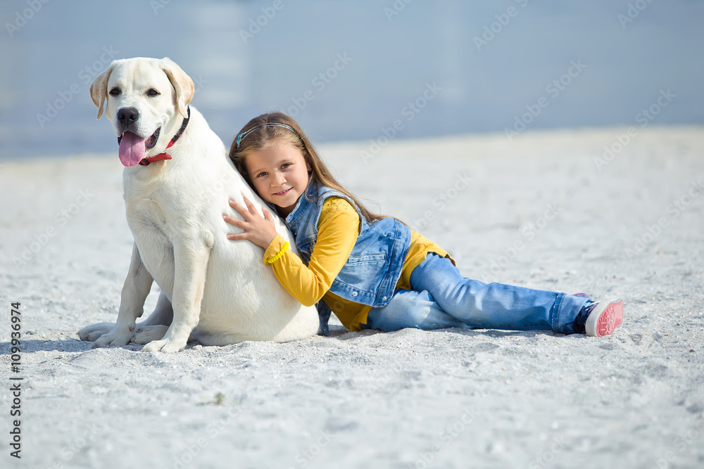 Kid with labrador Kid with labrador