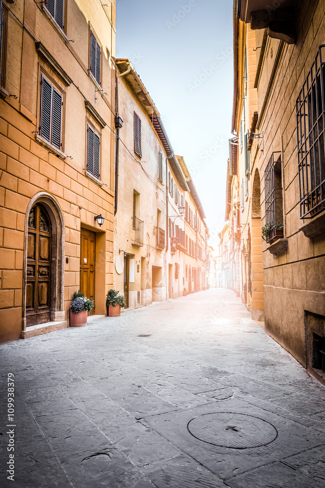 Captivating street of old Montepulciano