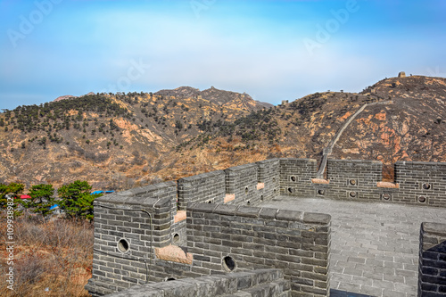 Entrance to watchtower of the Great China wall photo