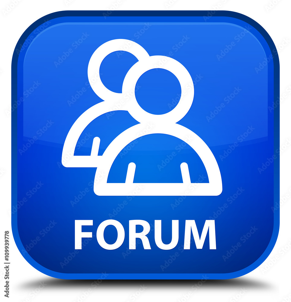 Forum (group icon) blue square button Forum (group icon) blue square button