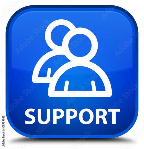 Support (group icon) blue square button