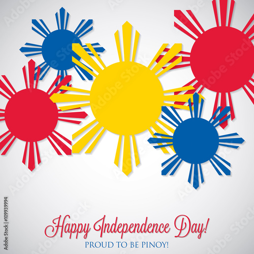 Overlay Philippine Independence Day card in vector format.