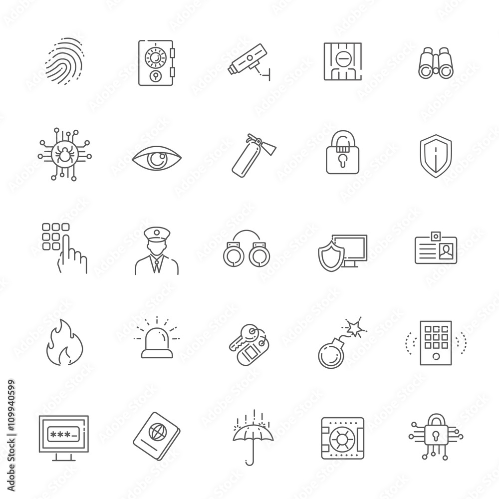 Security icons set Security icons set