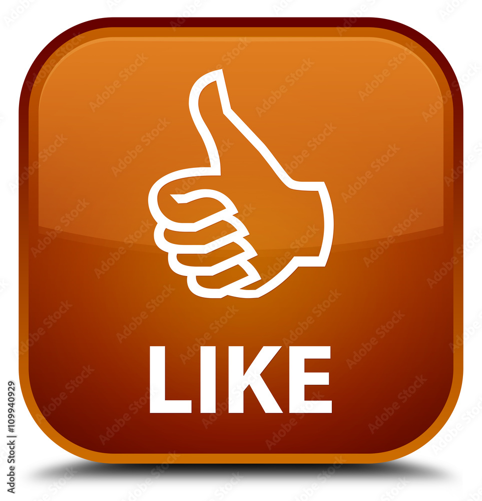 Like brown square button Like brown square button