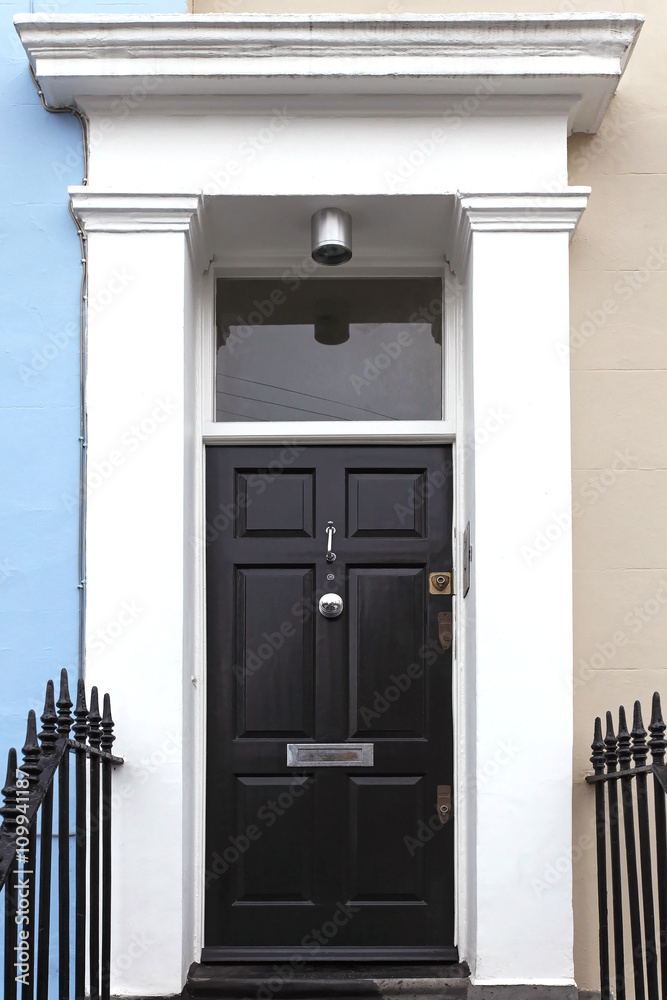 Obraz premium Black entrance door