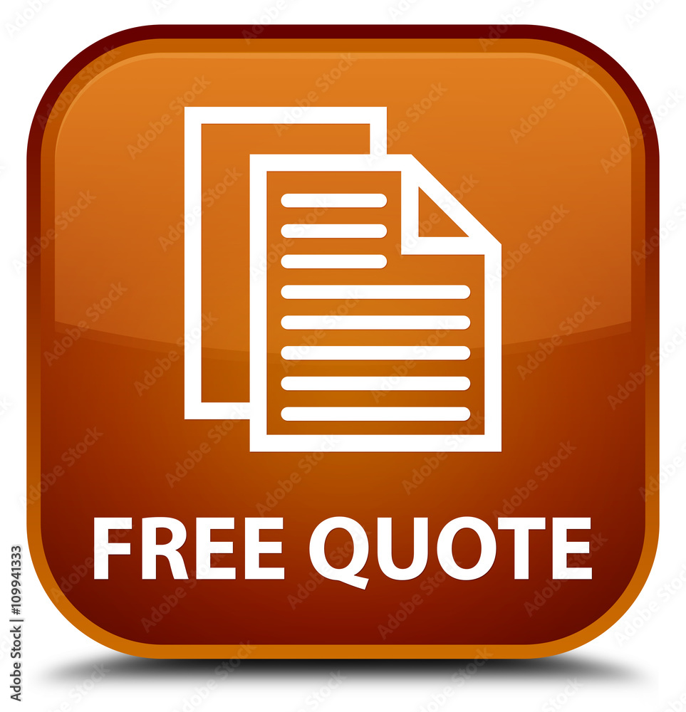 Free quote brown square button
