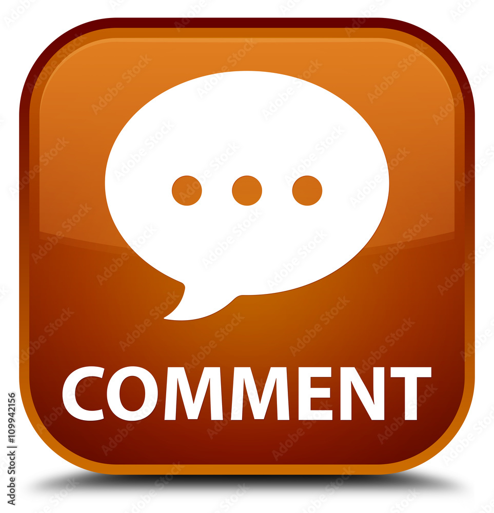 Comment (conversation icon) brown square button