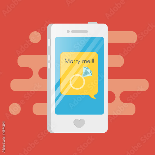 Free Download Vector illustration of smartphone with the text message inside. - GFXLoad