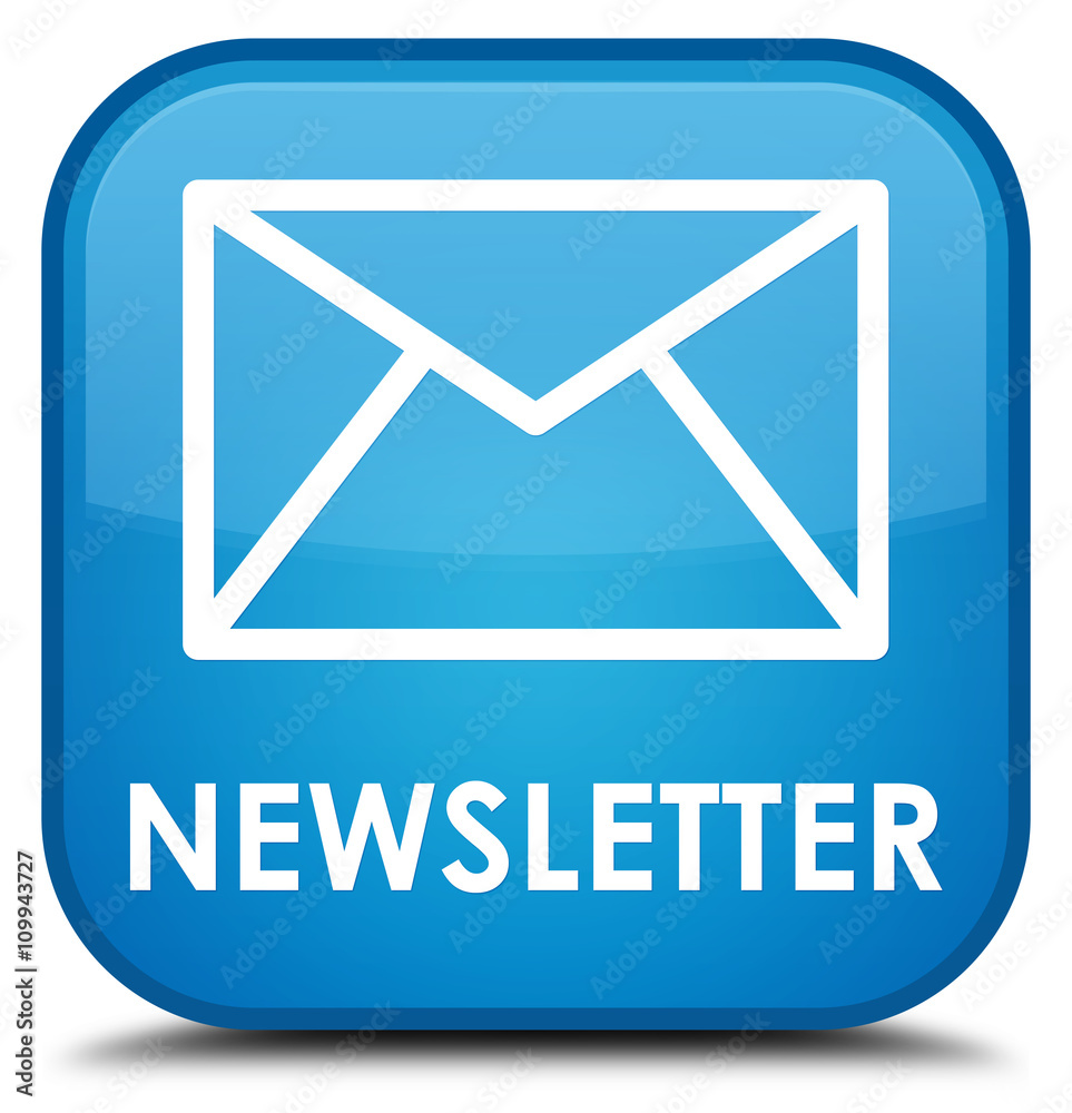 Newsletter cyan blue square button Newsletter cyan blue square button