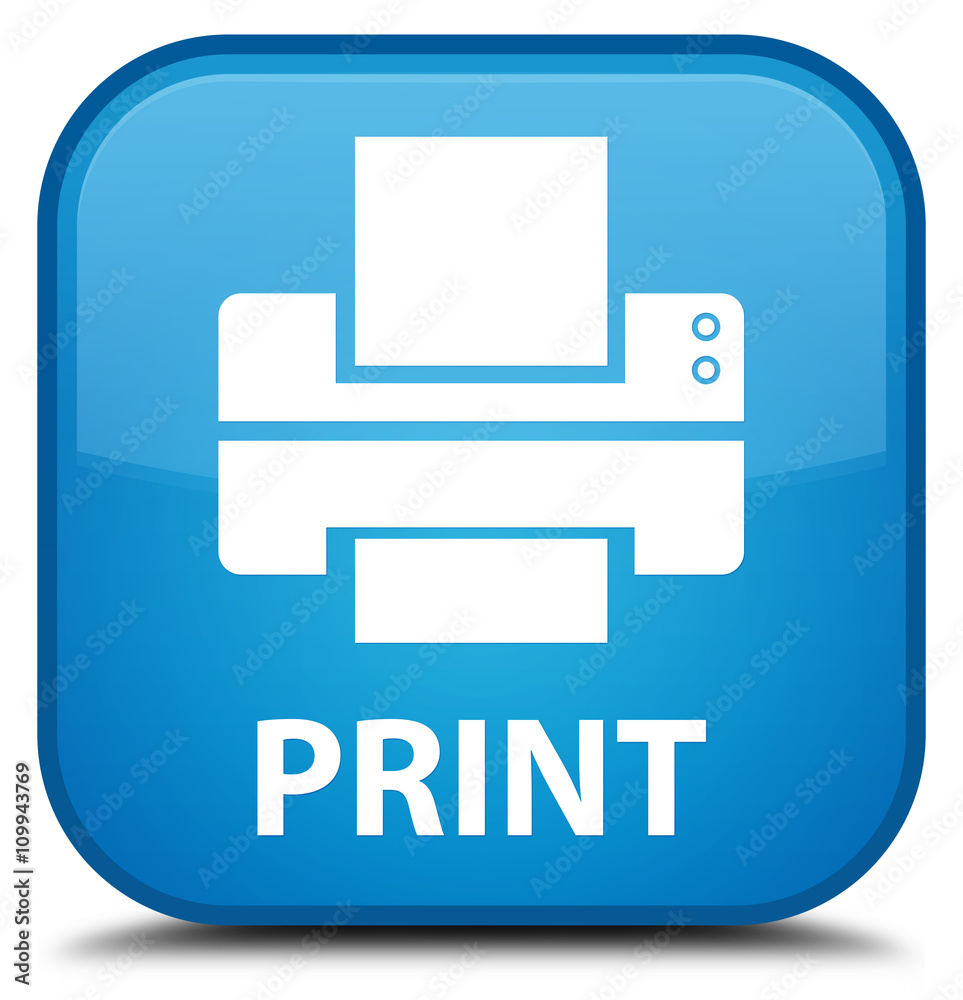 Print (printer icon) cyan blue square button Print (printer icon) cyan blue square button