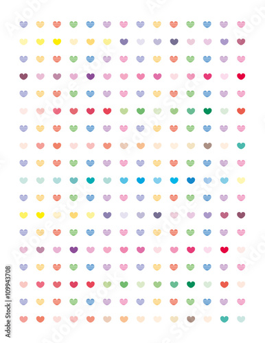 Hearts Set Minimalistic,Flat Design.Printable planner ,stickers for planner,journaling,school office,scrapbook.Isolated.Vector set elements.