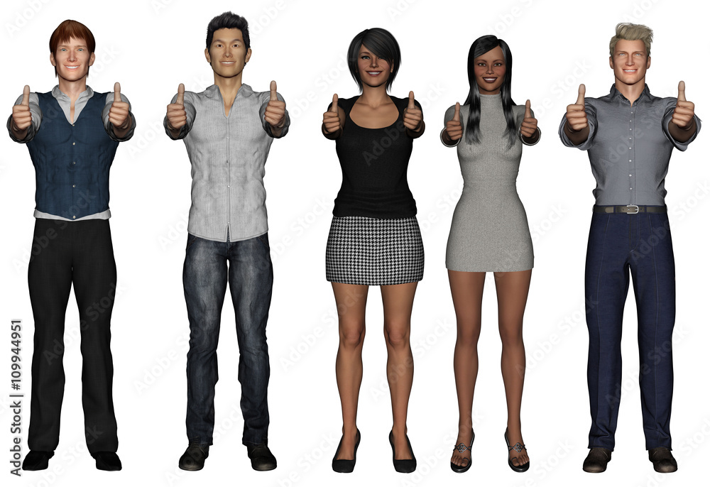 Obraz premium Business People Showing Thumbs Up