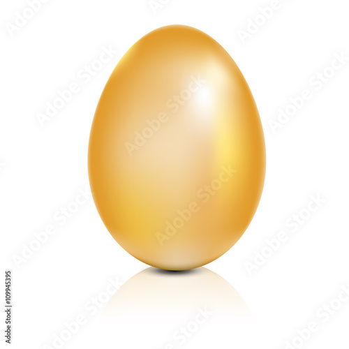 Golden egg object. Vector illustration.
