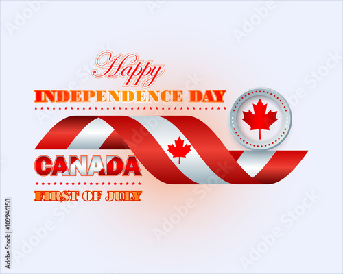 Holidays background with maple leaf symbol and Canadian flag for first of July National Celebration of Canada