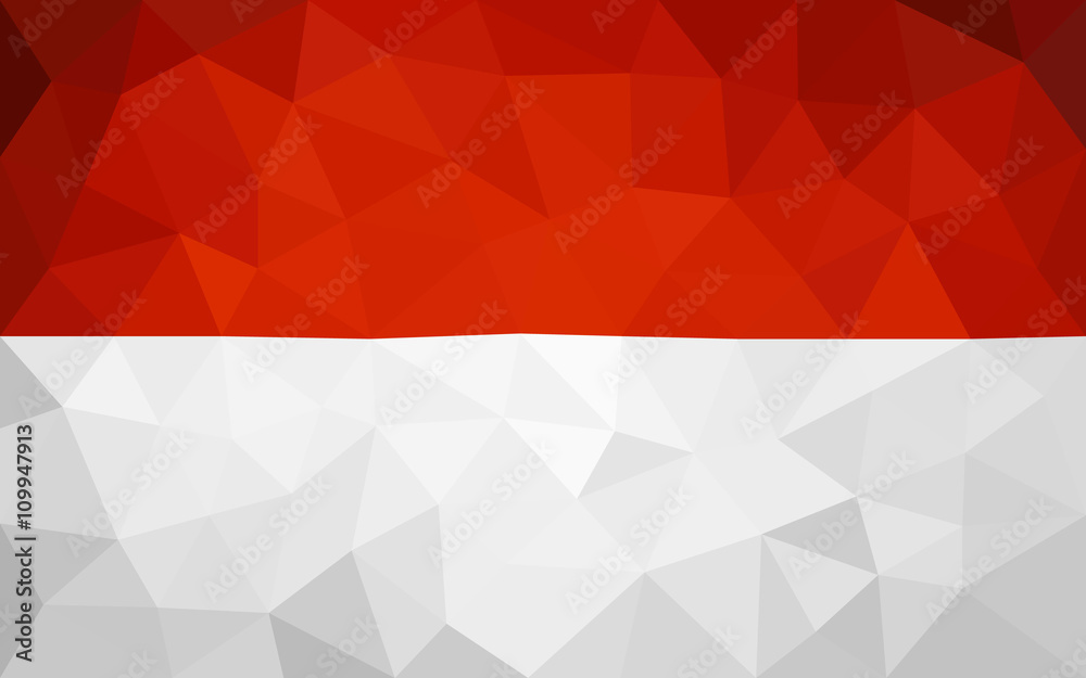 Obraz premium Indonesian high poly flag in EPS 8 format