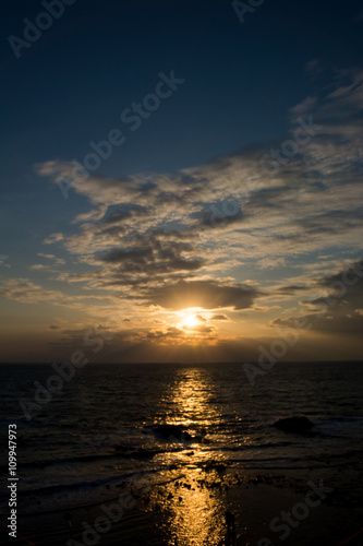 日本海の夕焼け