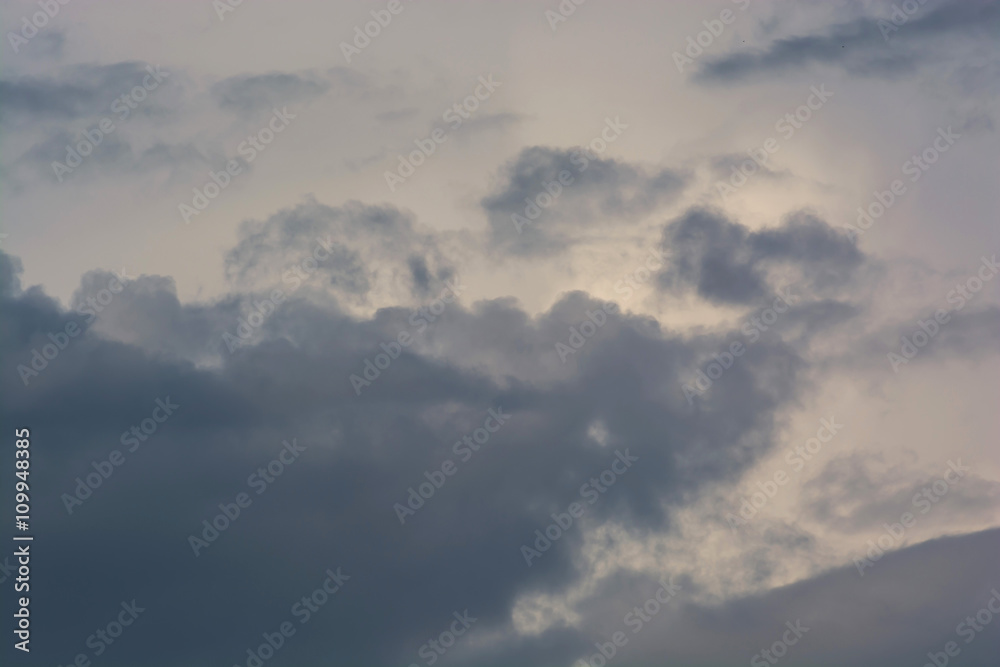 Dramatic stormy clouds sky background