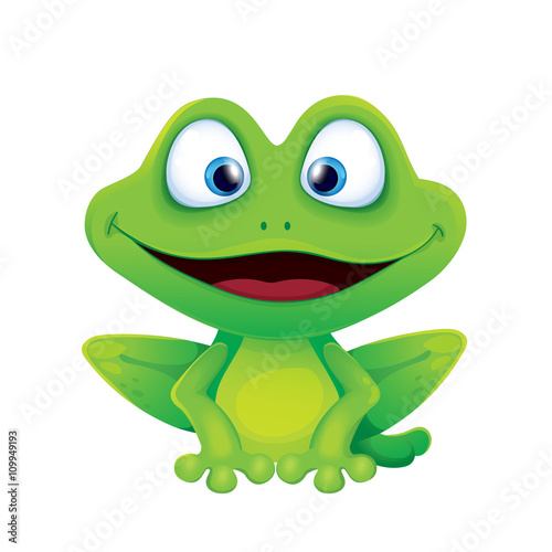 Cute Funny Frog Smiling 