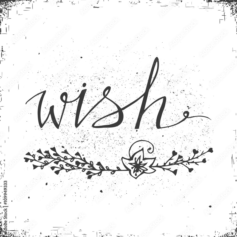 Obraz premium Hand drawn typography poster. Stylish typographic poster design with inscription - collect moments not things. Inspirational illustration. White and black colors.