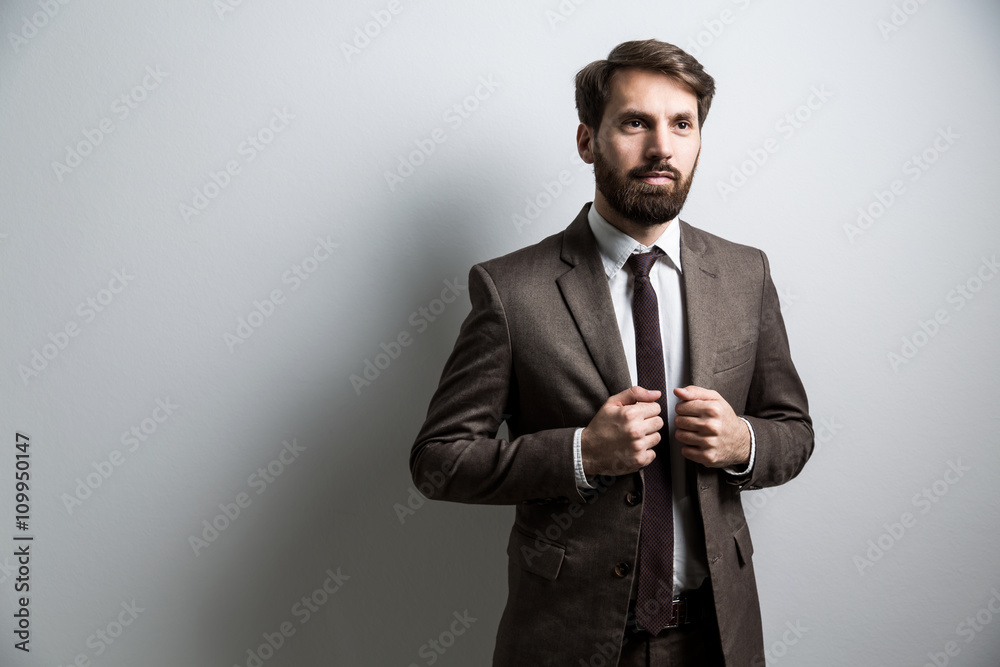 Businessperson light wall