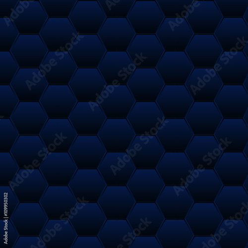 Seamless dark blue polygon vector pattern