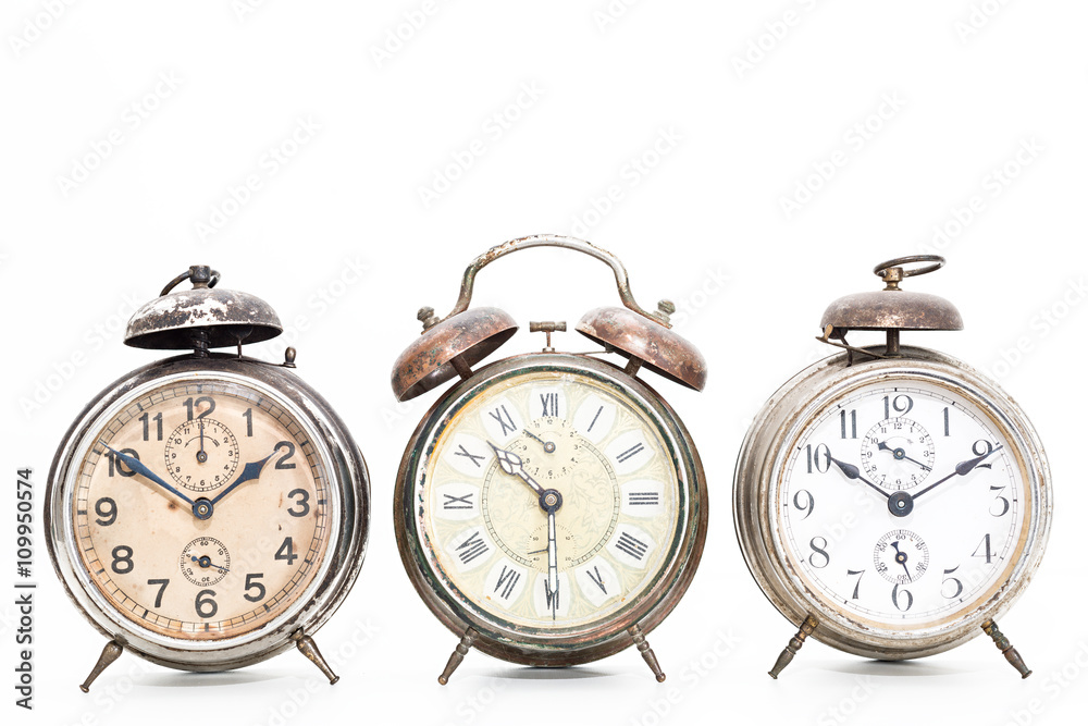 Collection of old alarm clocks Collection of old alarm clocks