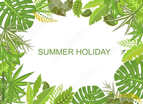 Summer tropical green background