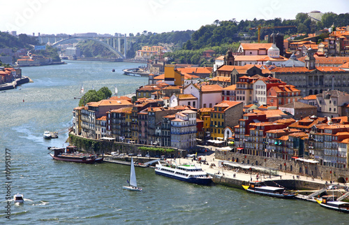 Old center of City of Porto and Douro river, Portugal