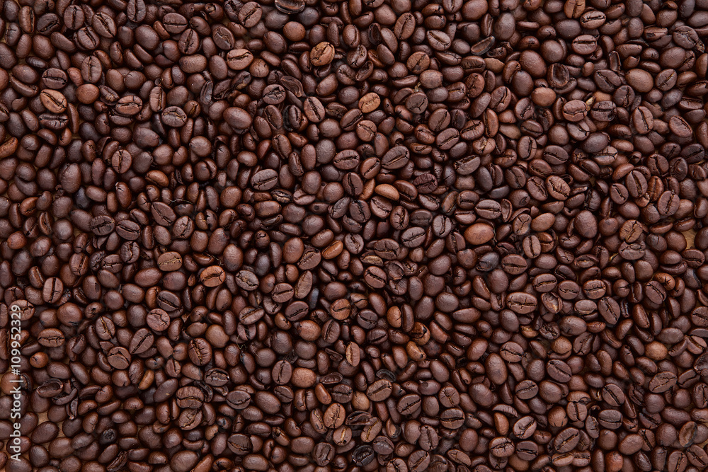flat lay of brown roasted coffee bean can be used as a backgroun flat lay of brown roasted coffee bean can be used as a backgroun