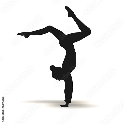 Yoga Positions. Silhouettes icons set. Vector illustration