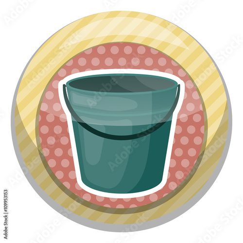 Bucket colorful icon