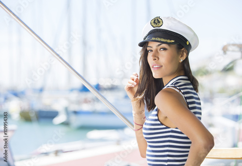 Attractive woman on a yacht © Connor Evans